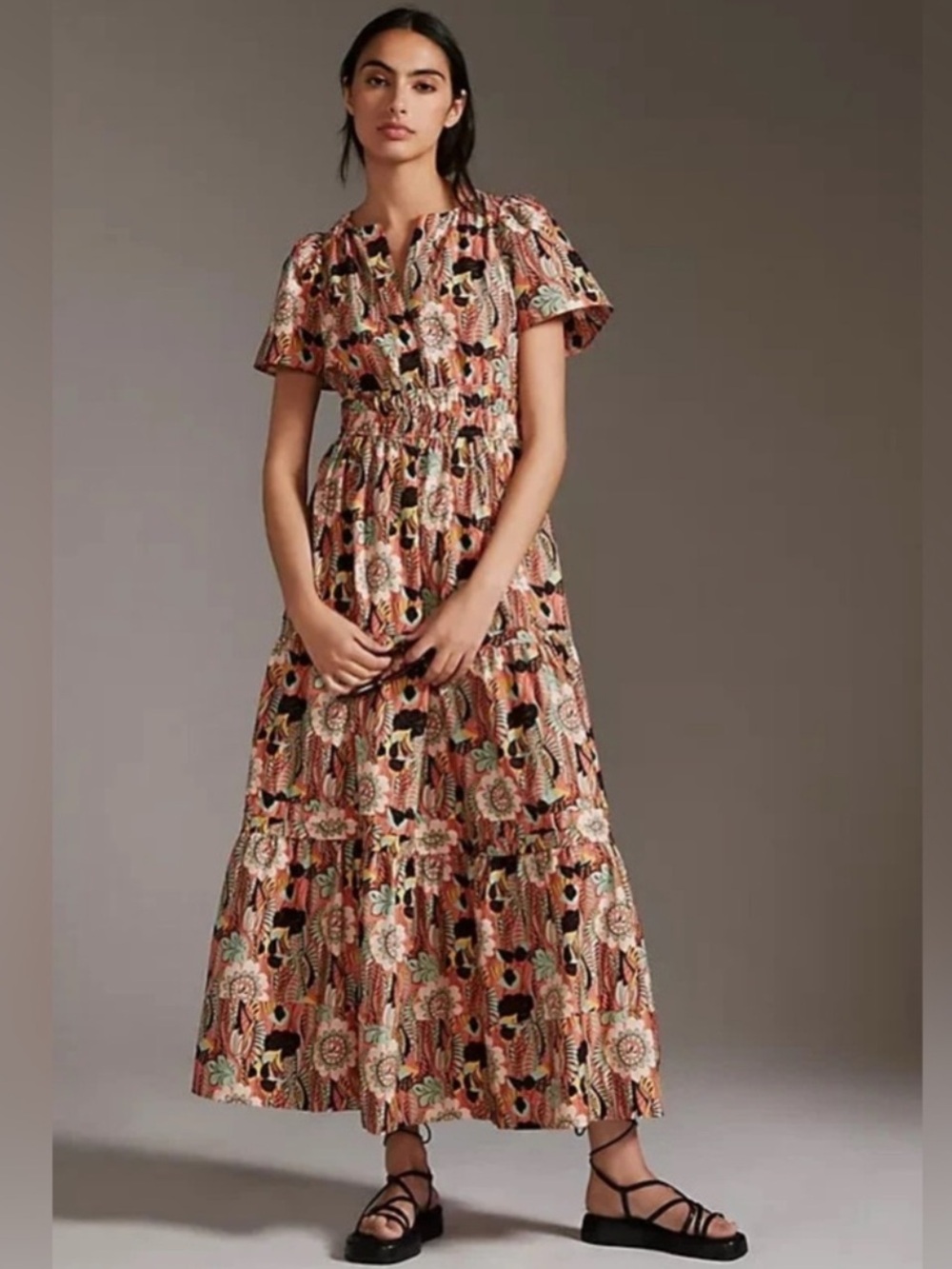 Maeve Anthropologie Somerset Maxi Dress Size Small Floral - Picture 1 of 10